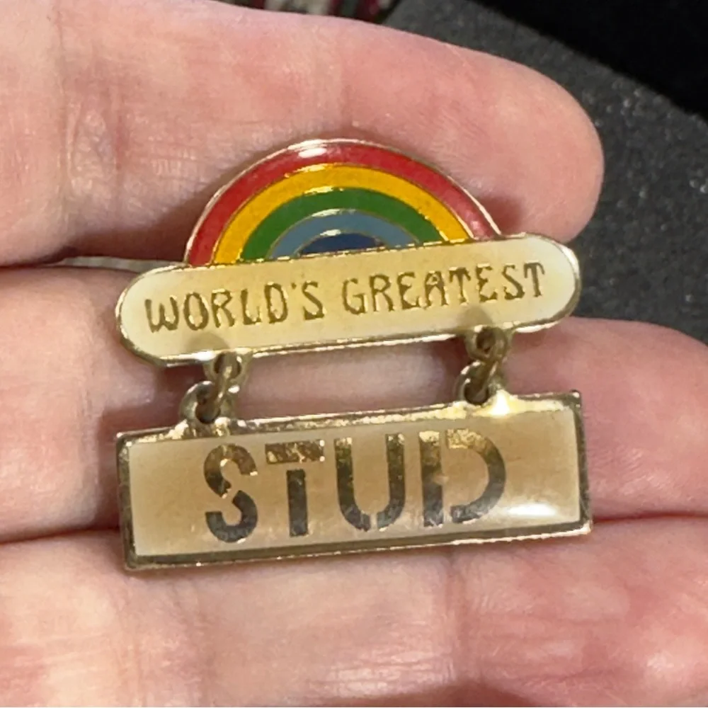 💖2 FOR $20 💖 Vintage Art Nouveaux Centennia 1979 World’s Greatest Stud Rainbow - Picture 5 of 16